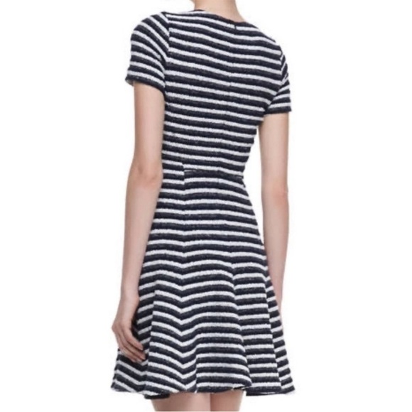 THEORY Albita Guardia Dress Uniform White Navy Blue Stripe Fit Flare Sz 4 NEW - Picture 4 of 13